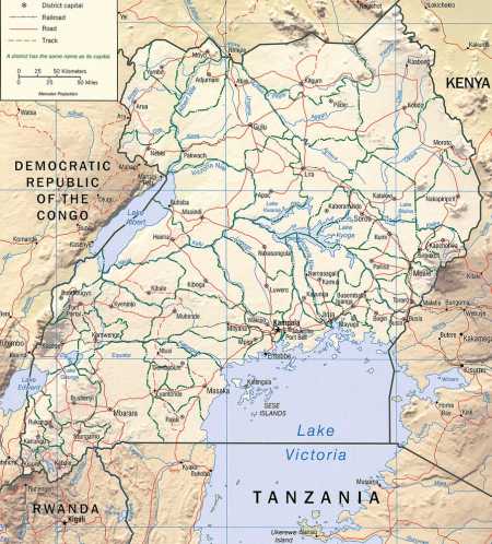 Uganda map